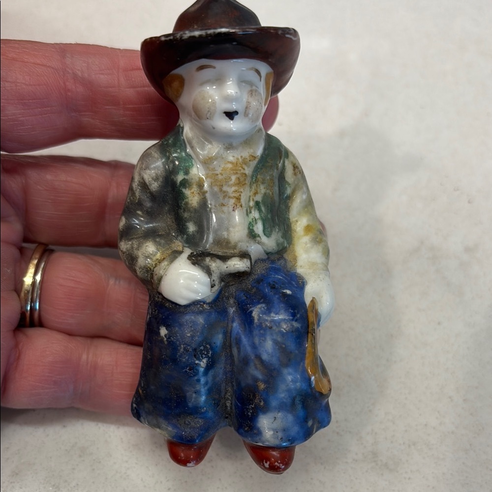 Vintage Ceramic Cowboy Figurine- made in Occupied Japan